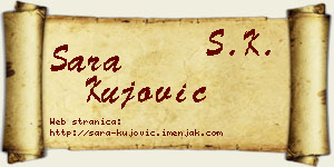 Sara Kujović vizit kartica